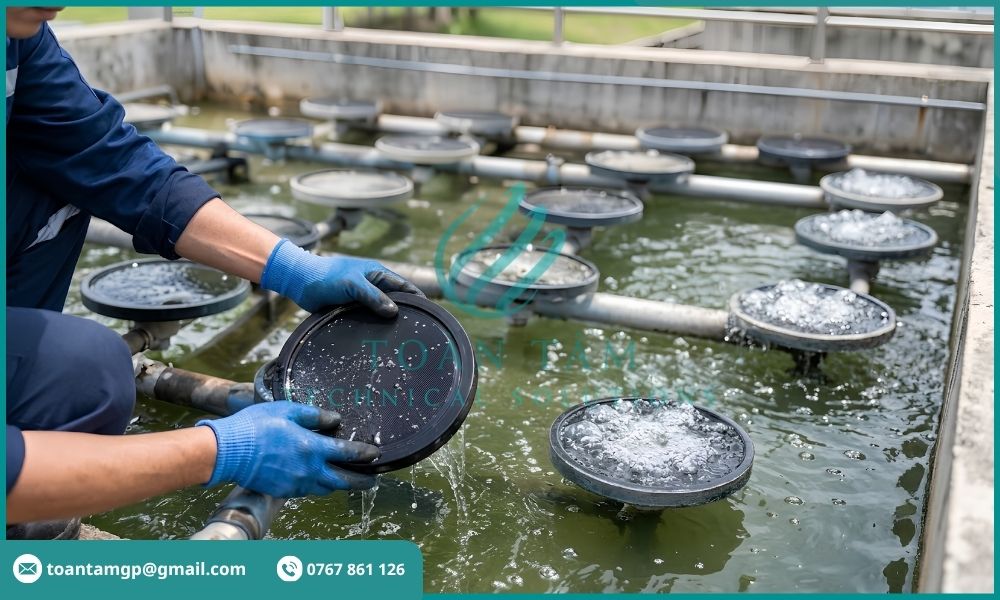 Vệ sinh đĩa phân phối khí