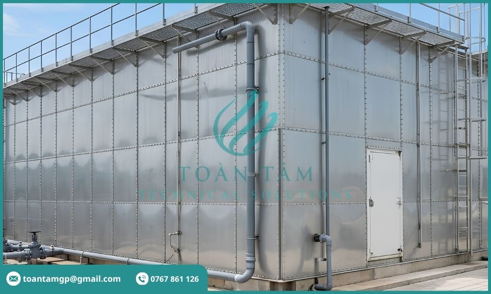 Bể chứa nước sạch được thiết kế kín