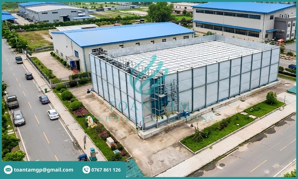 Bể chứa nước sạch trong nhà máy