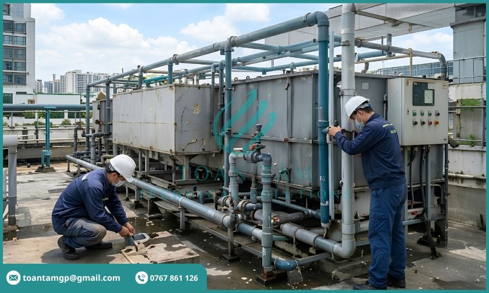 Cải tạo hệ thống xử lý nước thải tòa nhà