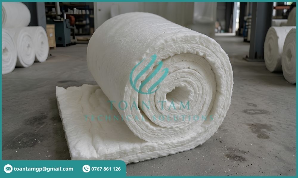 Cuộn bông gốm ceramic chịu nhiệt