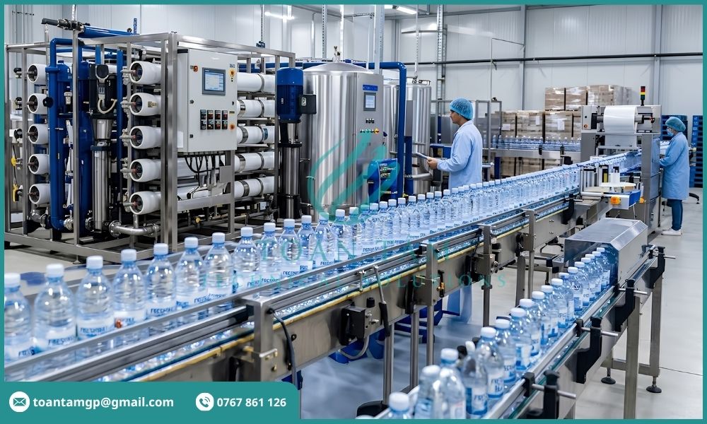 Hệ thống lọc RO tại nhà máy sản xuất đồ uống