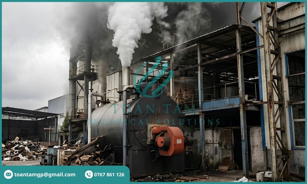 Khí thải ra từ hoạt động đốt than, củi