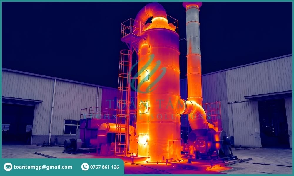Kiểm tra nhiệt độ tháp bằng thiết bị ảnh nhiệt