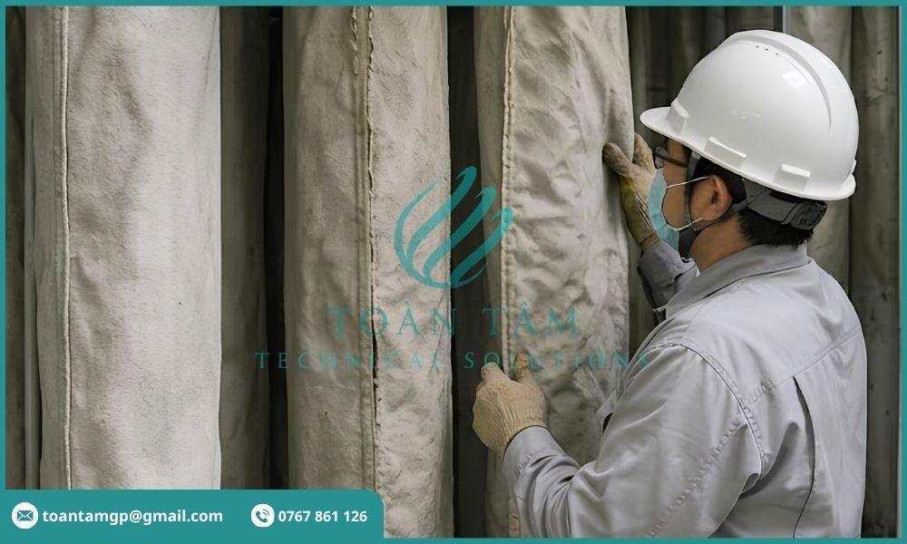 Kiểm tra tình trạng túi lọc bụi công nghiệp