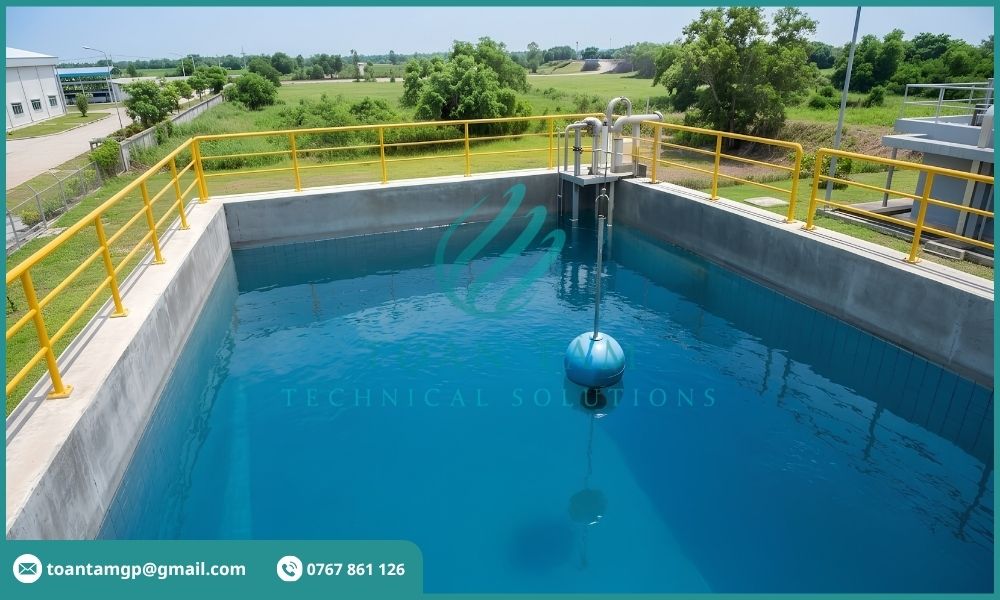 Nước được dự trữ trong bể chứa
