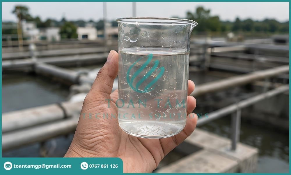 Nước thải đầu ra còn chứa một lượng nhỏ bột giấy