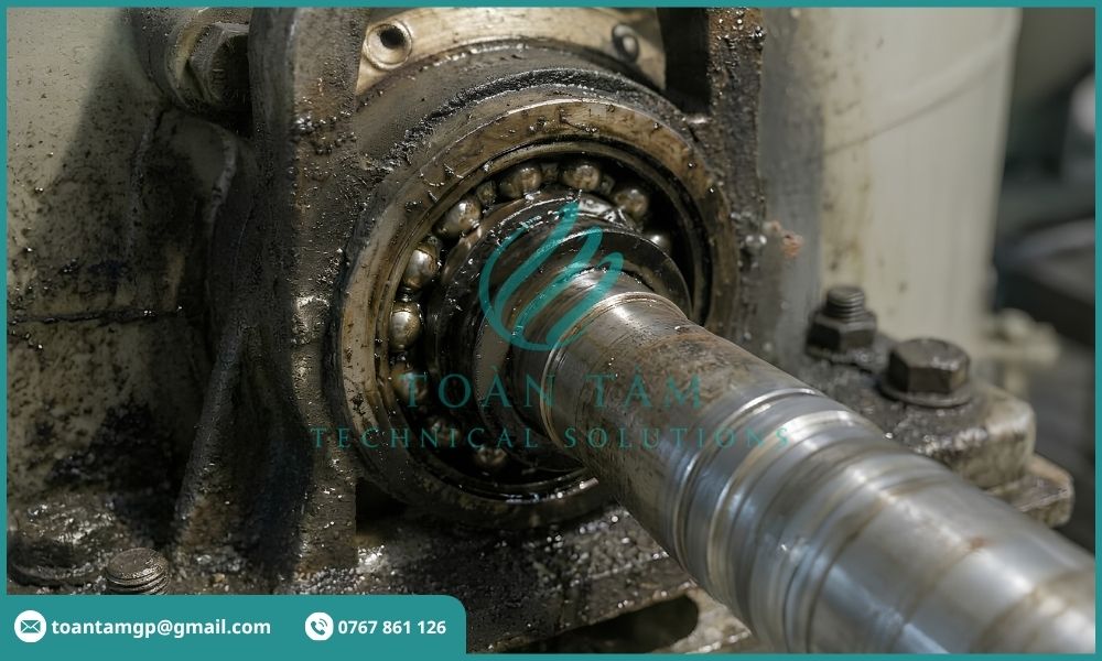 Ổ bi quạt hút khí thải bị mòn