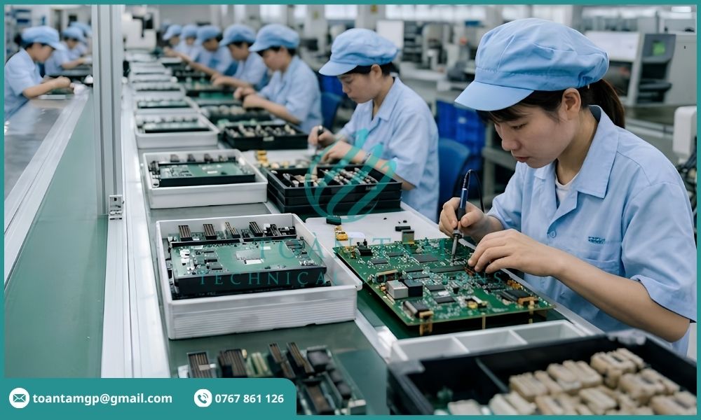 Quá trình sản xuất linh kiện điện tử