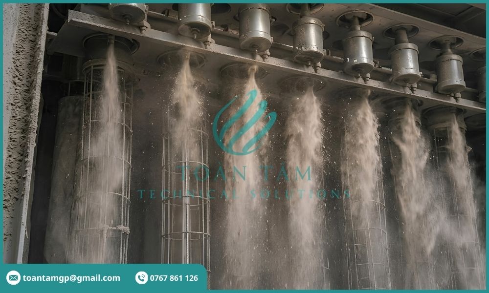 Rung cơ học loại bỏ bụi bám trên túi lọc
