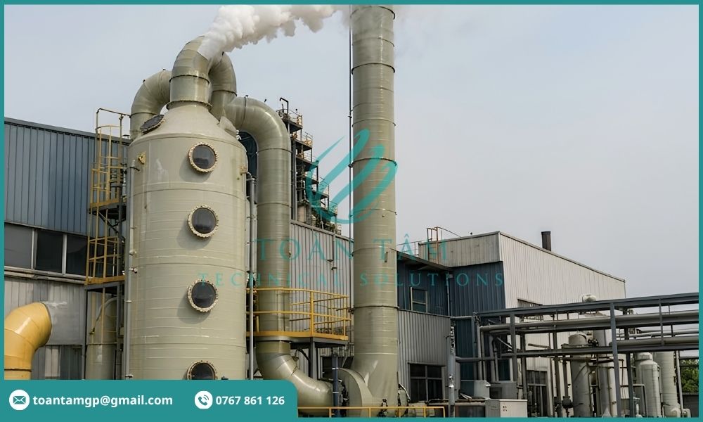 Tháp hấp phụ vẫn phát thải khói trắng tại ống xả