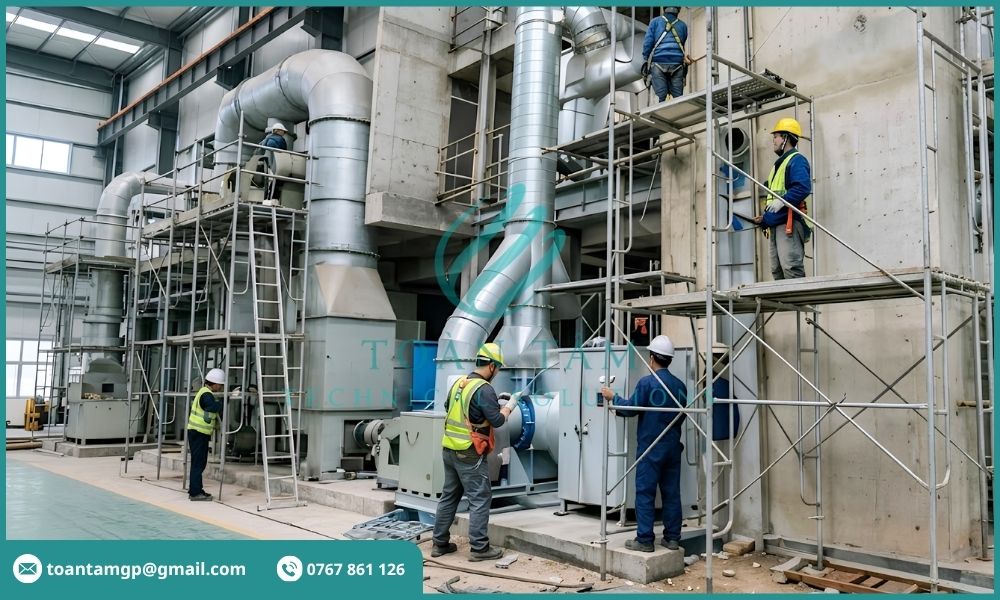 Thi công hệ thống xử lý khí thải phòng thí nghiệm