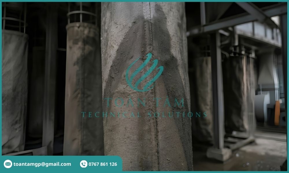 Túi lọc bụi bị thấm ướt do hơi ẩm tích tụ