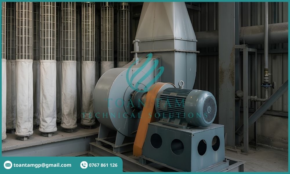 Vận hành quạt hút hỗ trợ sấy khô túi lọc